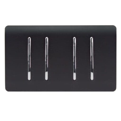 Trendi 10A 4 Gang 1 x 2 Way 3 x 3 Way Intermediate Screwless Light Swit 313870