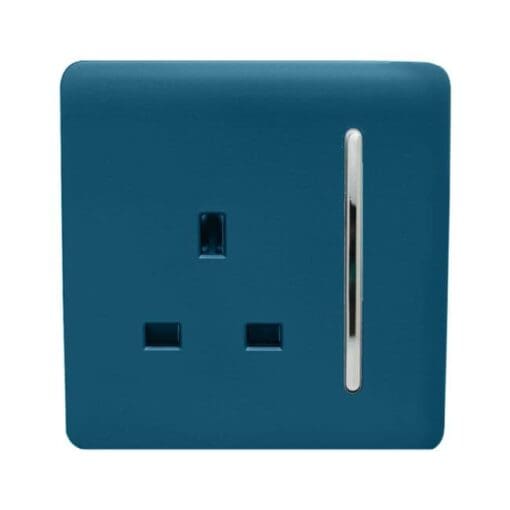 Trendi 13A 1 Gang Screwless Switched Double Pole Socket - Gloss Midnigh 135370