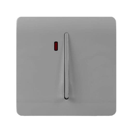 Trendi 45A 1 Gang Screwless Double Pole Cooker Switch with Neon - Gloss 704292