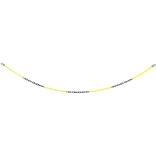 High-visibility Plastic Chain for Flexible Traffic Posts - Black & Yellow