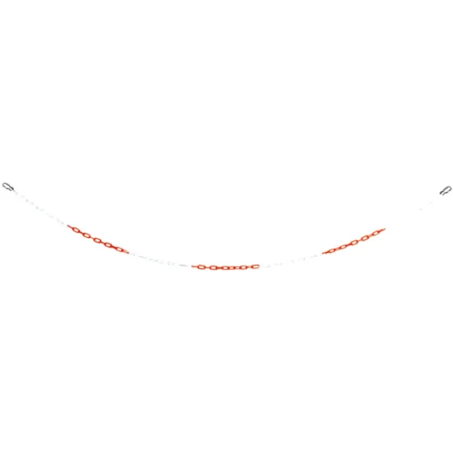 High-visibility Plastic Chain for Flexible Traffic Posts - Red & White