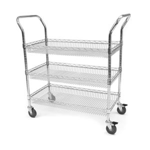 Eclipse Chrome Wire Basket Trolley