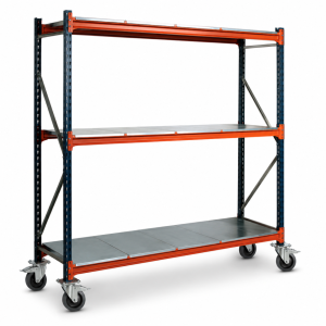 Mobile Galvanised Shelving Unit
