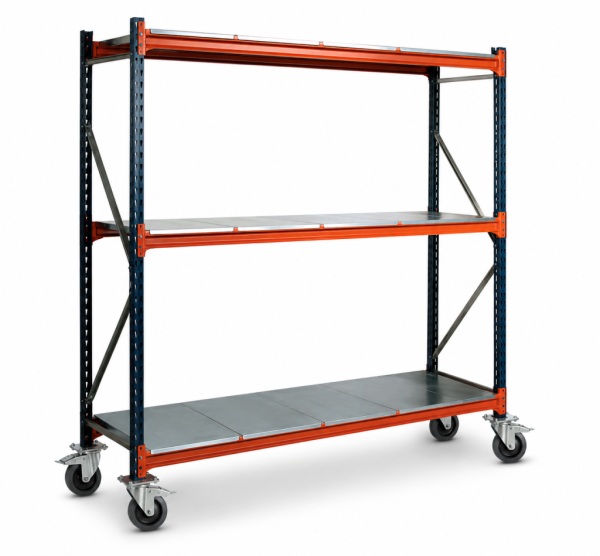 Mobile Galvanised Shelving Unit