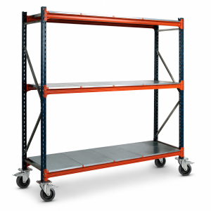 Mobile Galvanised Shelving Unit